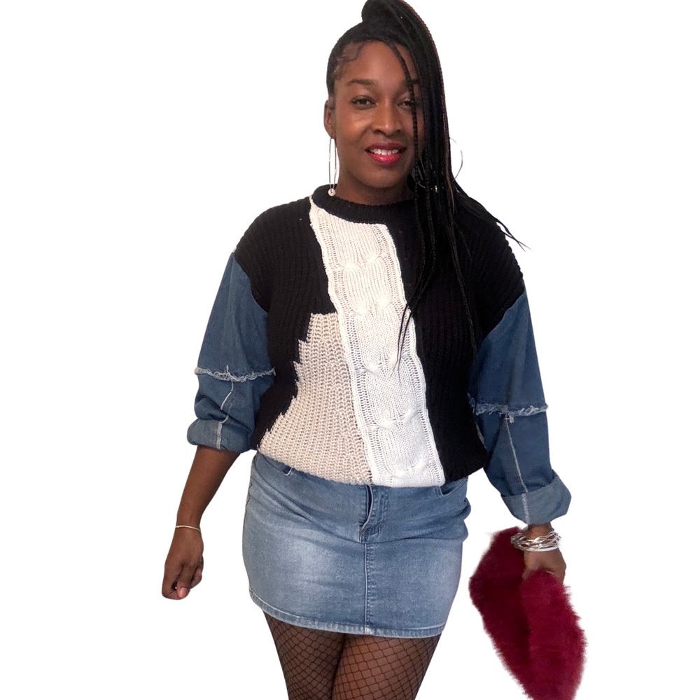 Denim Remix Sweater